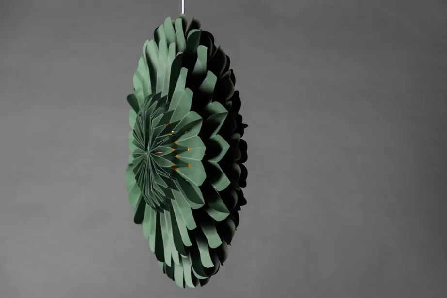 Järvsön roheline pabertäht-rippvalgusti (ø60 cm, valge juhe), 20048-104 – 7