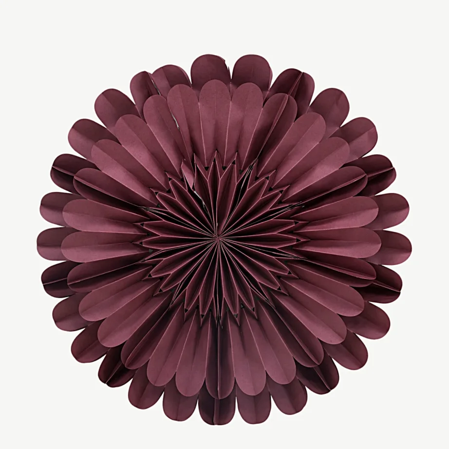 Tumedapunane paberist tähekujuline laelamp Järvsöni sarjast (ø60 cm, valge juhtmega), 20048-112 – 3