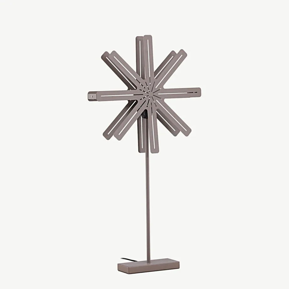Tähekujuline mokkavärvi terasest põrandalamp Säfsen, 80 cm, 20051-125