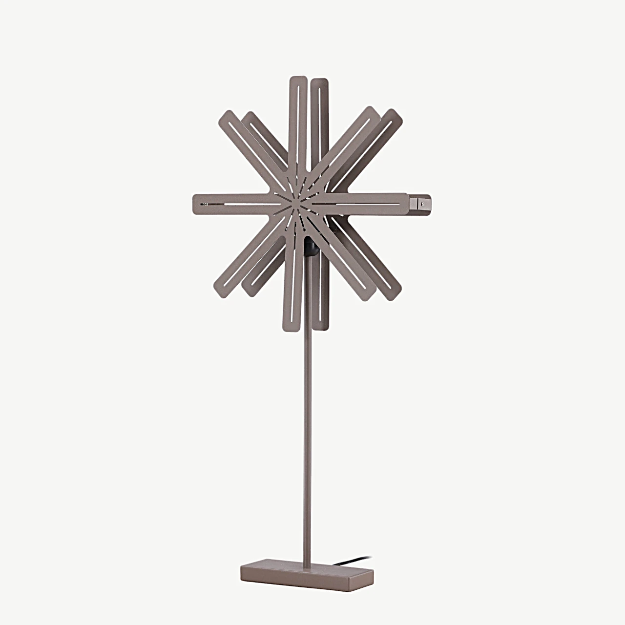 Tähekujuline mokkavärvi terasest põrandalamp Säfsen, 80 cm - 20051-125