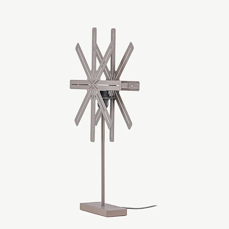 Tähekujuline mokkavärvi laualamp Säfseni sarjast, terasest, 40×67 cm - 20052-125