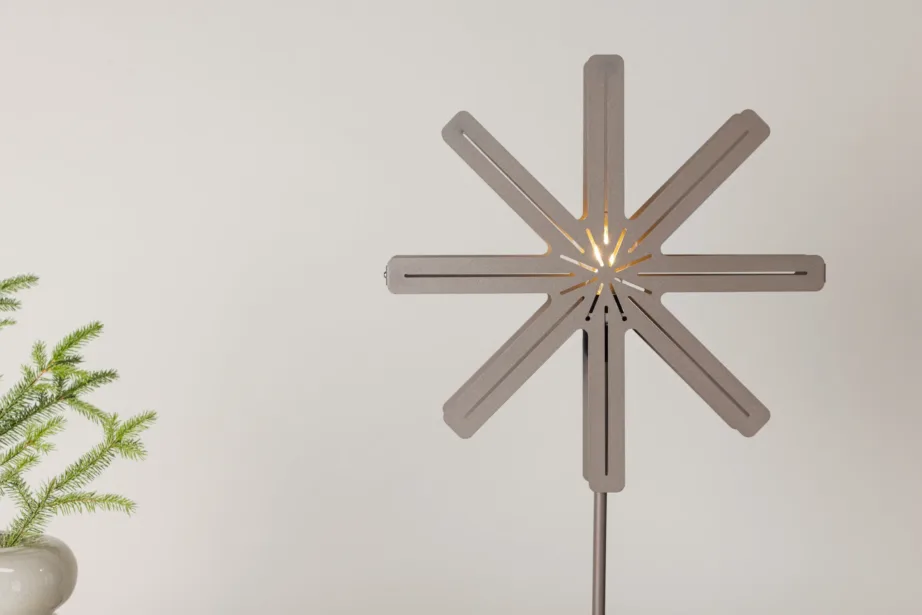 Tähekujuline mokkavärvi laualamp Säfseni sarjast, terasest, 40×67 cm, 20052-125 – 9