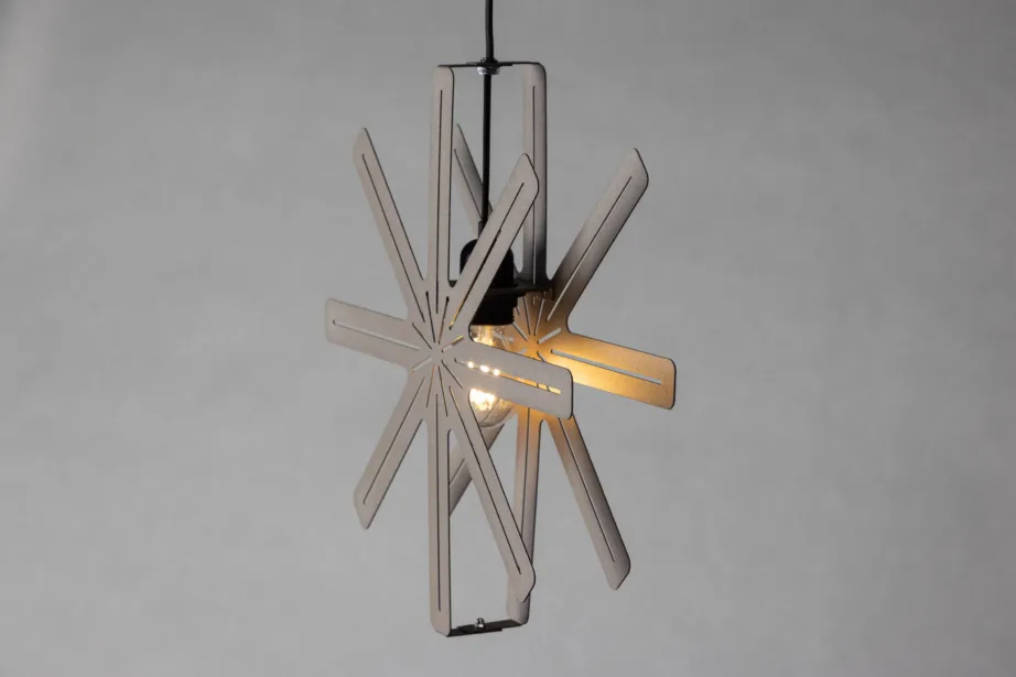 Säfseni mokkatooni tähekujuline terasest rippvalgusti, ø40 cm, 20054-125 – 6