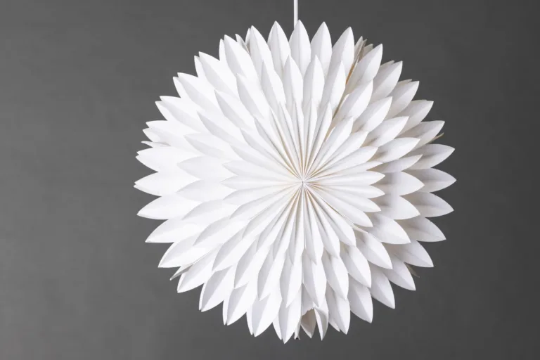 Valge paberist tähekujuline rippvalgusti Storlien 46 cm - 20057-101