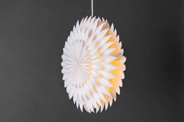Valge paberist tähekujuline rippvalgusti Storlien 46 cm - 20057-101