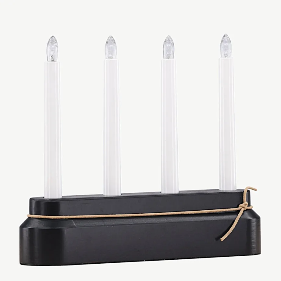 Näsfjälleti mustast männipuidust LED-advendiküünlajalg (laualamp, 4 tulukest), 20060-100 – 4