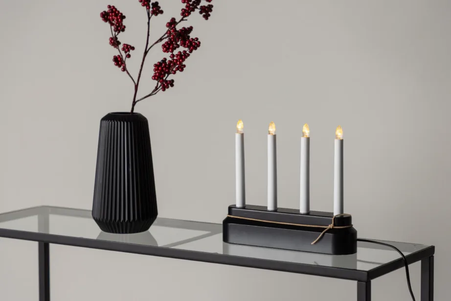 Näsfjälleti mustast männipuidust LED-advendiküünlajalg (laualamp, 4 tulukest), 20060-100 – 10