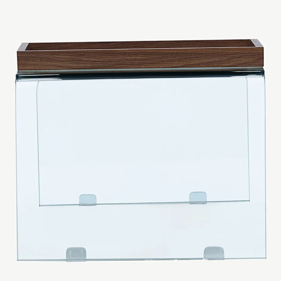 Klaasist diivanilaud pähkliviimistlusega kandikuga Telemark, 20061-111 – 2