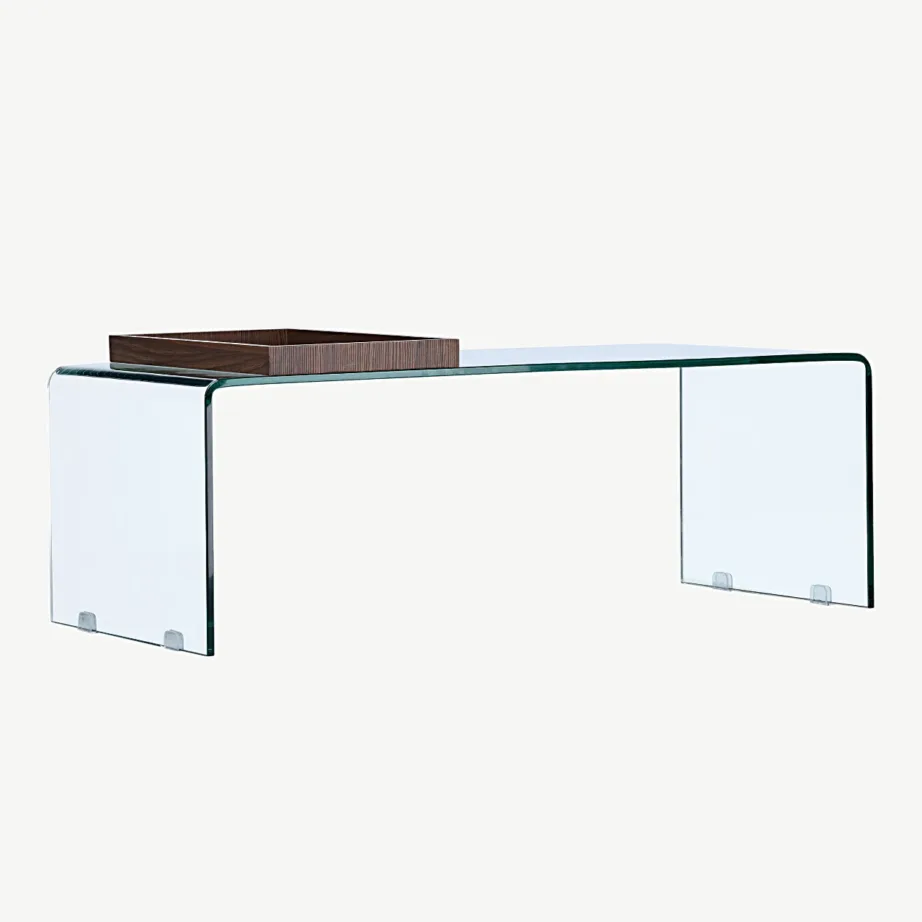 Klaasist diivanilaud pähkliviimistlusega kandikuga Telemark, 20061-111 – 3