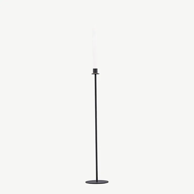 Mustast terasest kõrge küünlajalg Högehall, 79 cm - 20062-100