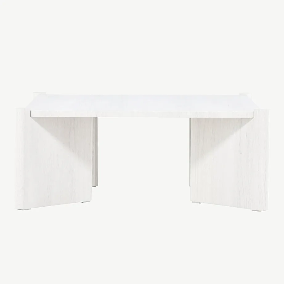 Rogalandi valge peitsiga MDF-ist diivanilaud (100 × 100 cm), 20062-120 – 2