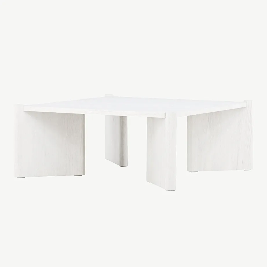 Rogalandi valge peitsiga MDF-ist diivanilaud (100 × 100 cm), 20062-120 – 5