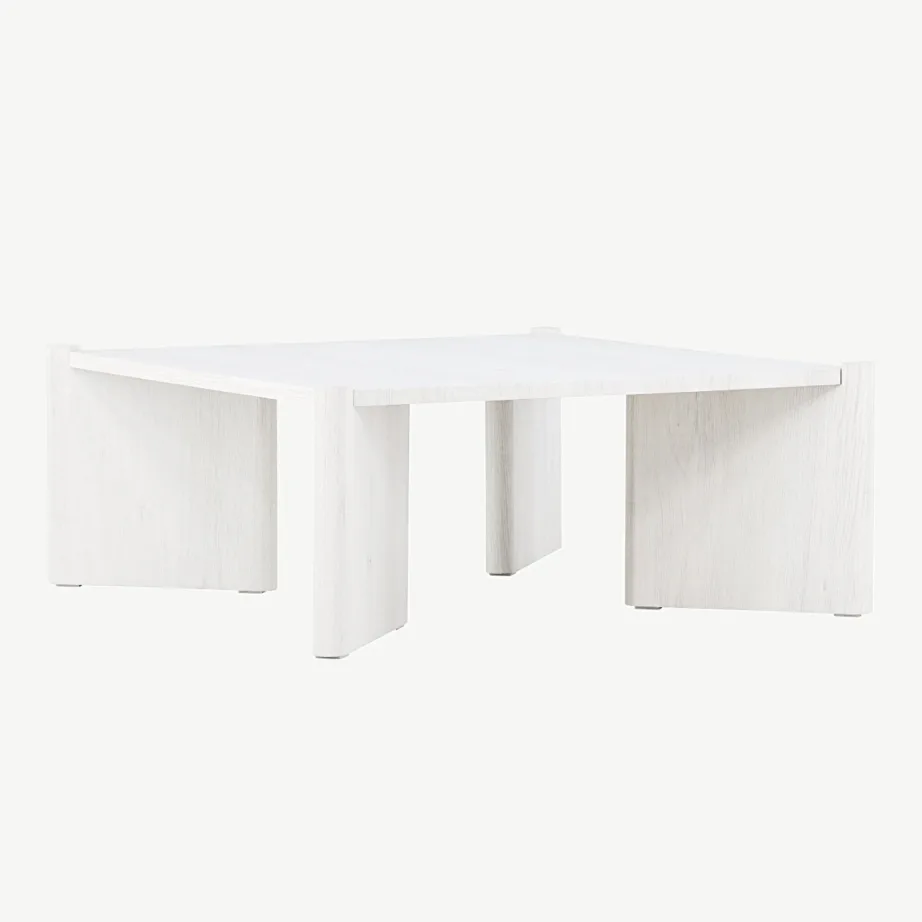 Rogalandi valge peitsiga MDF-ist diivanilaud (100 × 100 cm), 20062-120 – 6