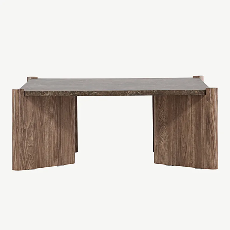 Rogalandi pruun MDF-diivanilaud marmori imitatsiooniga, 100 × 100 cm - 20062-124