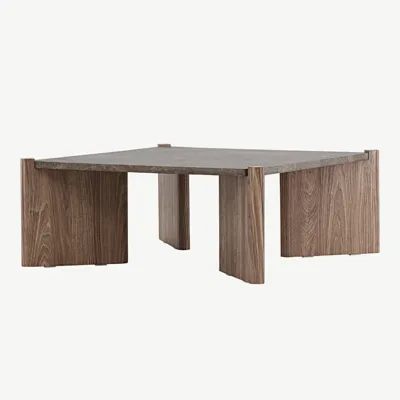 Rogalandi pruun MDF-diivanilaud marmori imitatsiooniga, 100 × 100 cm - 20062-124