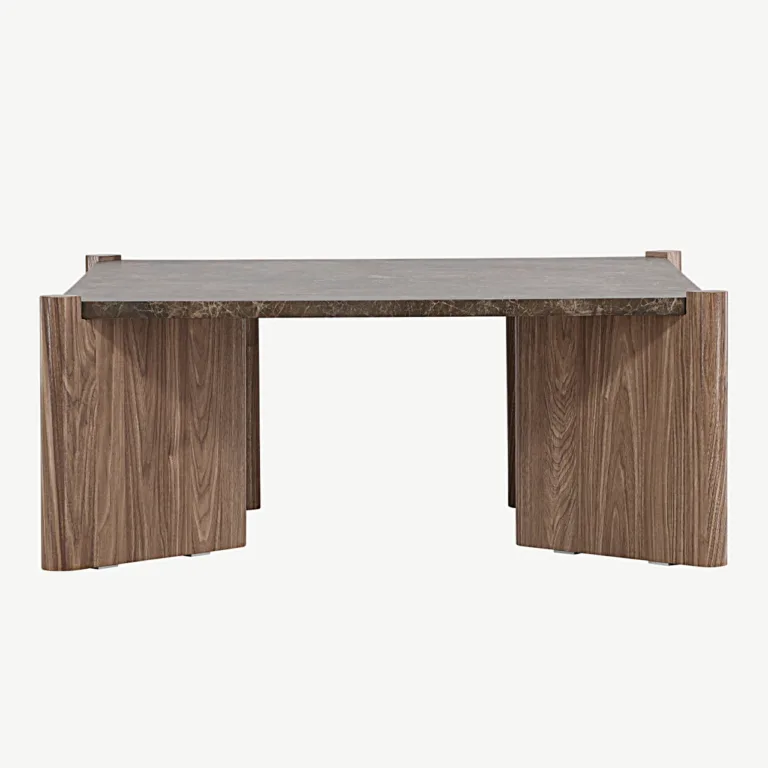 Rogalandi pruun MDF-diivanilaud marmori imitatsiooniga, 100 × 100 cm - 20062-124