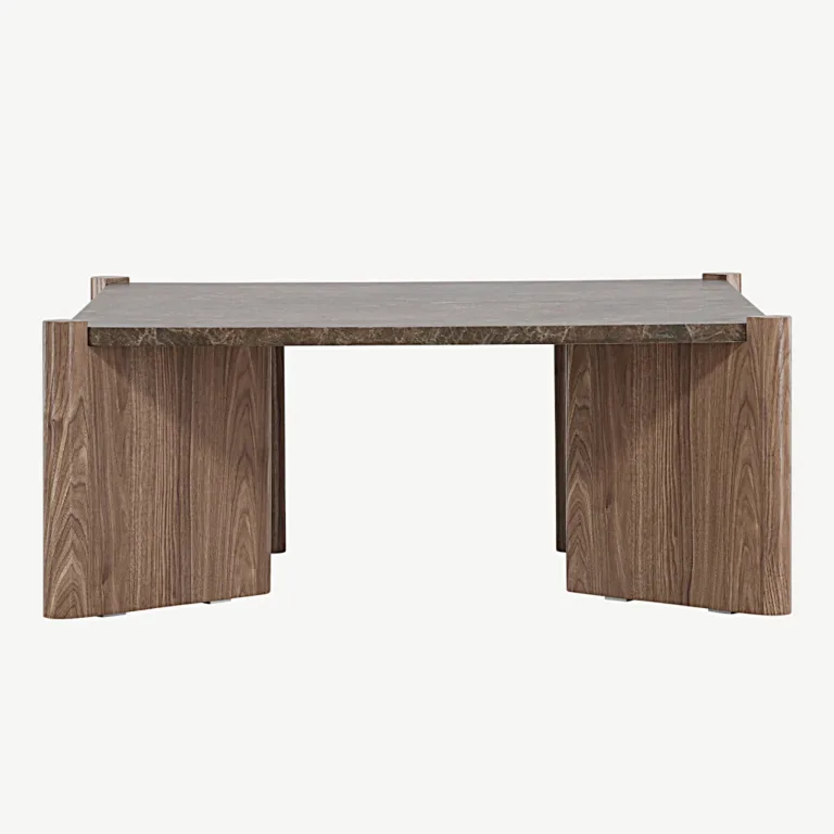 Rogalandi pruun MDF-diivanilaud marmori imitatsiooniga, 100 × 100 cm - 20062-124