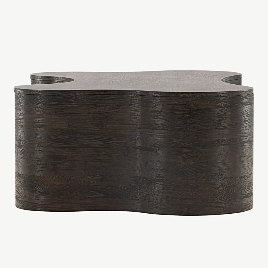 Mokka viimistlusega voolujooneline MDF-diivanilaud Larvik, 130 × 90 cm, 20063-125 – 7