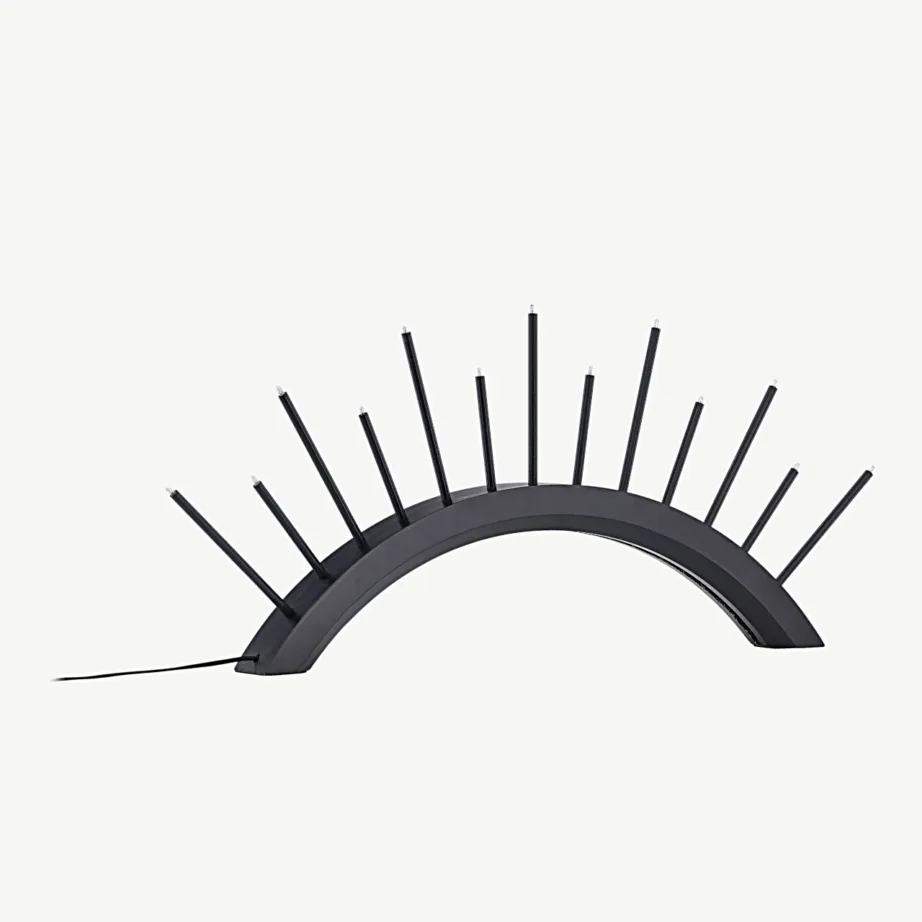 Must MDF poolkaarekujuline advendiküünlajalg Kettilsås, 13 LED-tulega, 20065-100 – 5