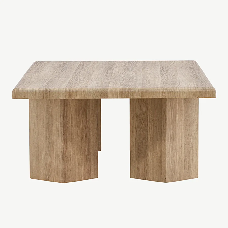 Naturaalse puidusüüga MDF-ist diivanilaud Lillehammer (80 × 140 cm), 20065-107 - 7