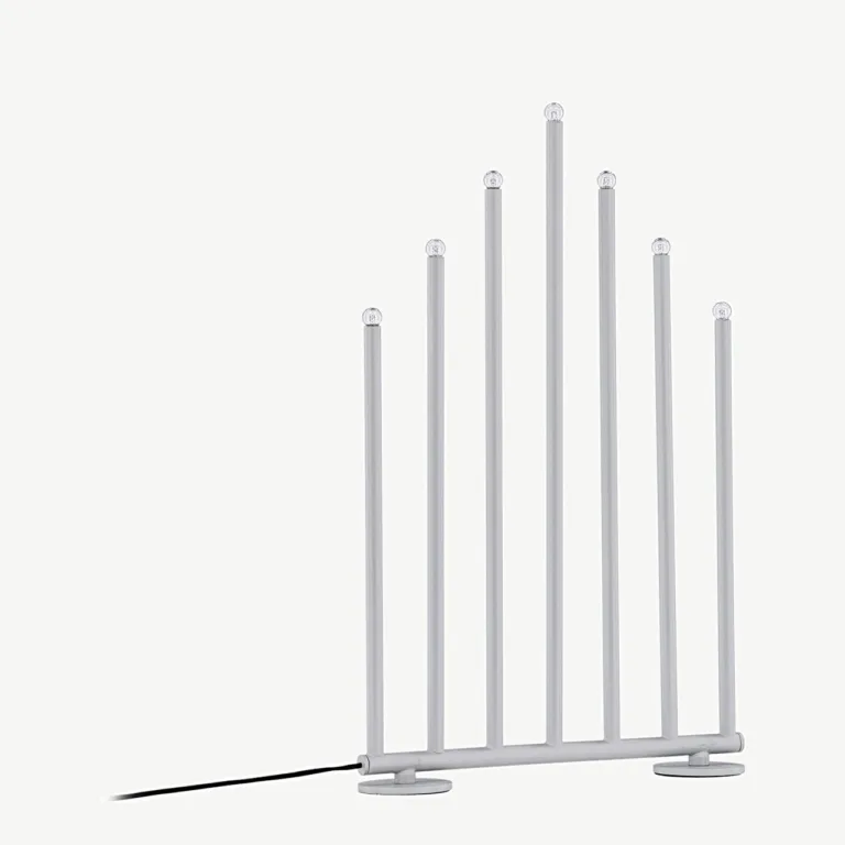Matt hõbedane advendiküünlajalg Björnfjället, reguleeritav, 50 cm - 20067-331