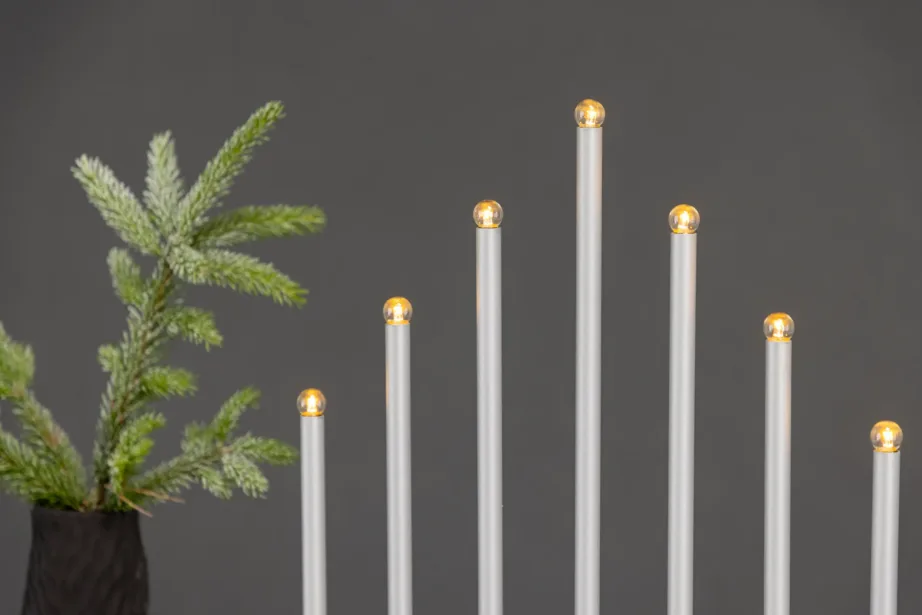 Matt hõbedane advendiküünlajalg Björnfjället, reguleeritav, 50 cm, 20067-331 – 10