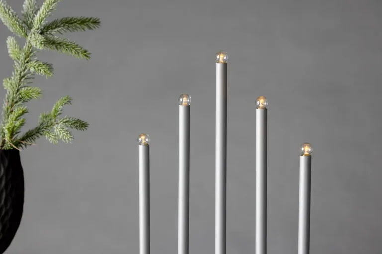 Dimmertav hõbedane advendilauavalgusti Björnfjället, matt teras, 40 cm - 20068-331