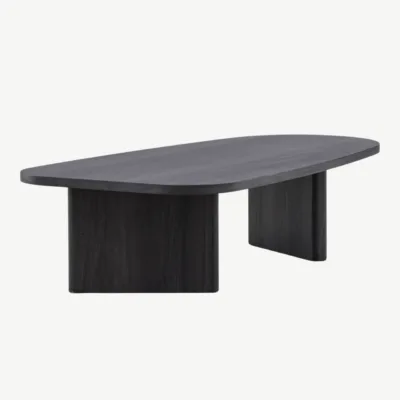 Musta MDF-plaadiga diivanilaud Grönvik 130 × 65 cm - 20070-100
