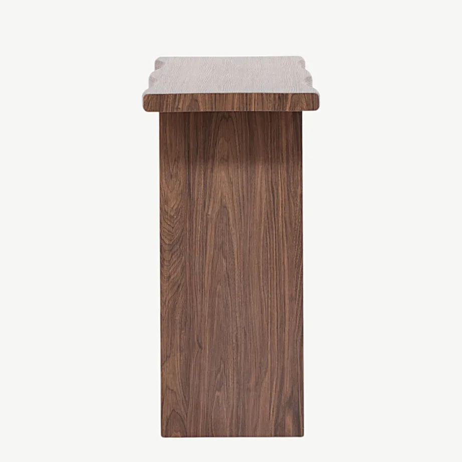 Kirkenese pähklipruun kirjutuslaud lainja servaga, MDF, 20079-125 – 2