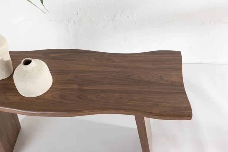 Kirkenese pähklipruun kirjutuslaud lainja servaga, MDF - 20079-125