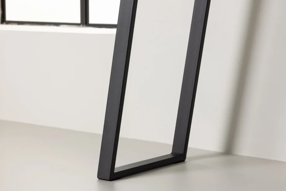 Mustast terasest raamiga ja klaasist tööpindadega kirjutuslaud Horten (100 × 40 cm), 20080-111 – 10