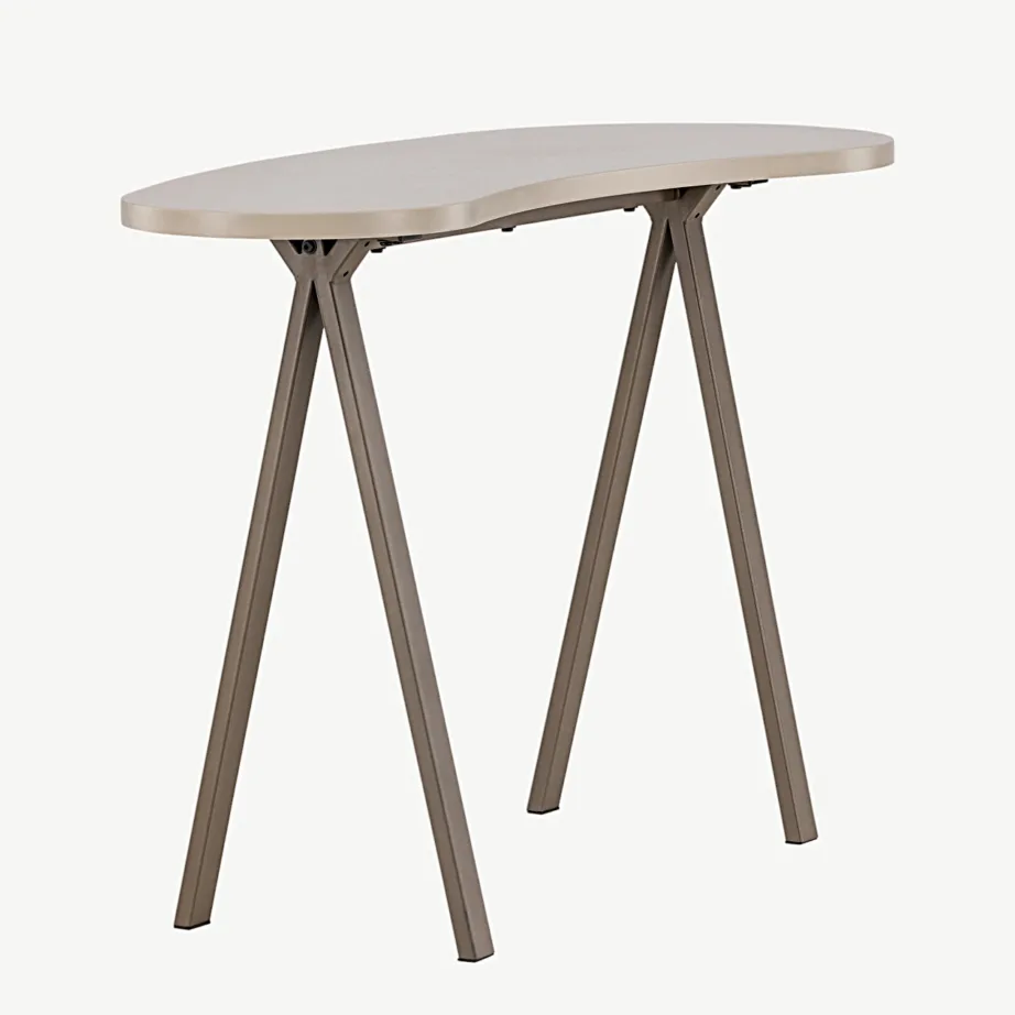 Beež MDF-ist kirjutuslaud Holmestrand terasjalgadega (115 × 50 cm), 20081-107 – 3