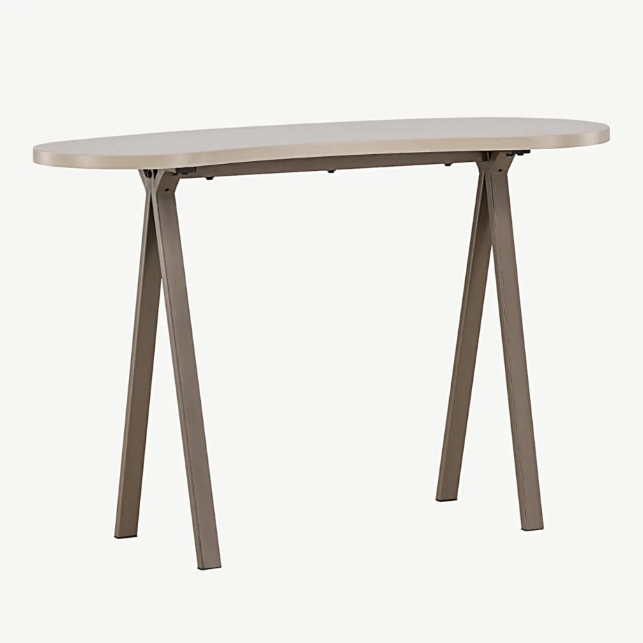 Beež MDF-ist kirjutuslaud Holmestrand terasjalgadega (115 × 50 cm), 20081-107 – 4