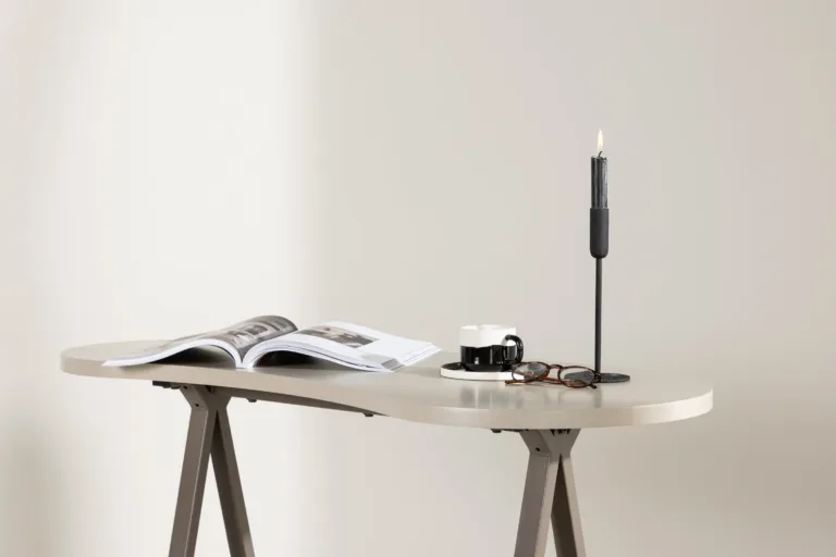 Beež MDF-ist kirjutuslaud Holmestrand terasjalgadega (115 × 50 cm) - 20081-107