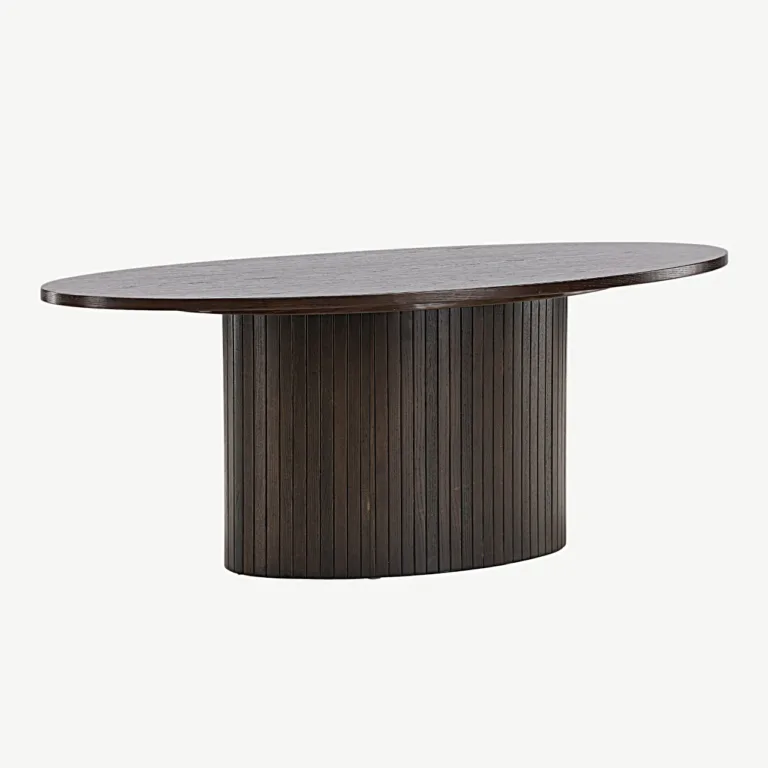 Ovaalne mokkavärvi MDF-diivanilaud Bianca kollektsioonist (120 × 55 cm) - 20082-125