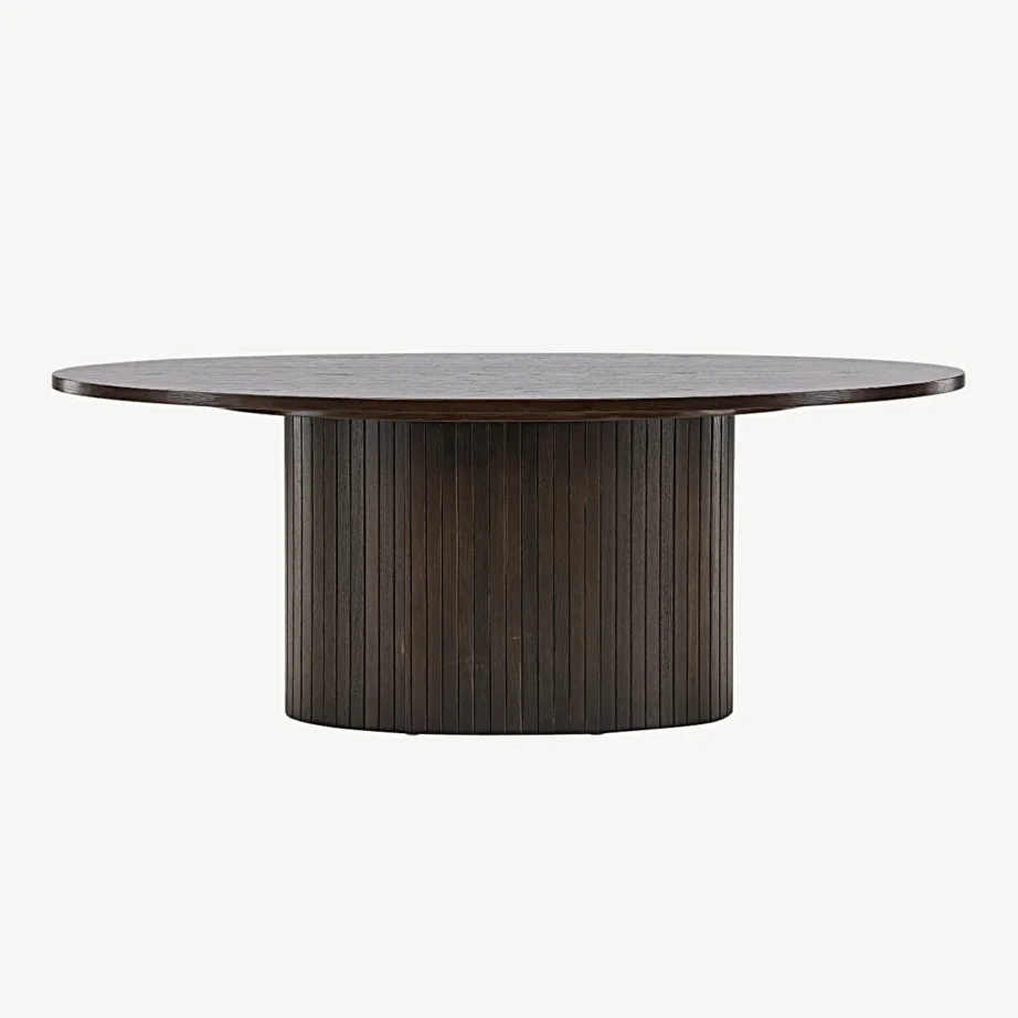 Ovaalne mokkavärvi MDF-diivanilaud Bianca kollektsioonist (120 × 55 cm), 20082-125 – 4