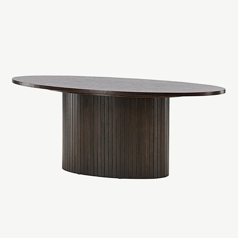 Ovaalne mokkavärvi MDF-diivanilaud Bianca kollektsioonist (120 × 55 cm) - 20082-125