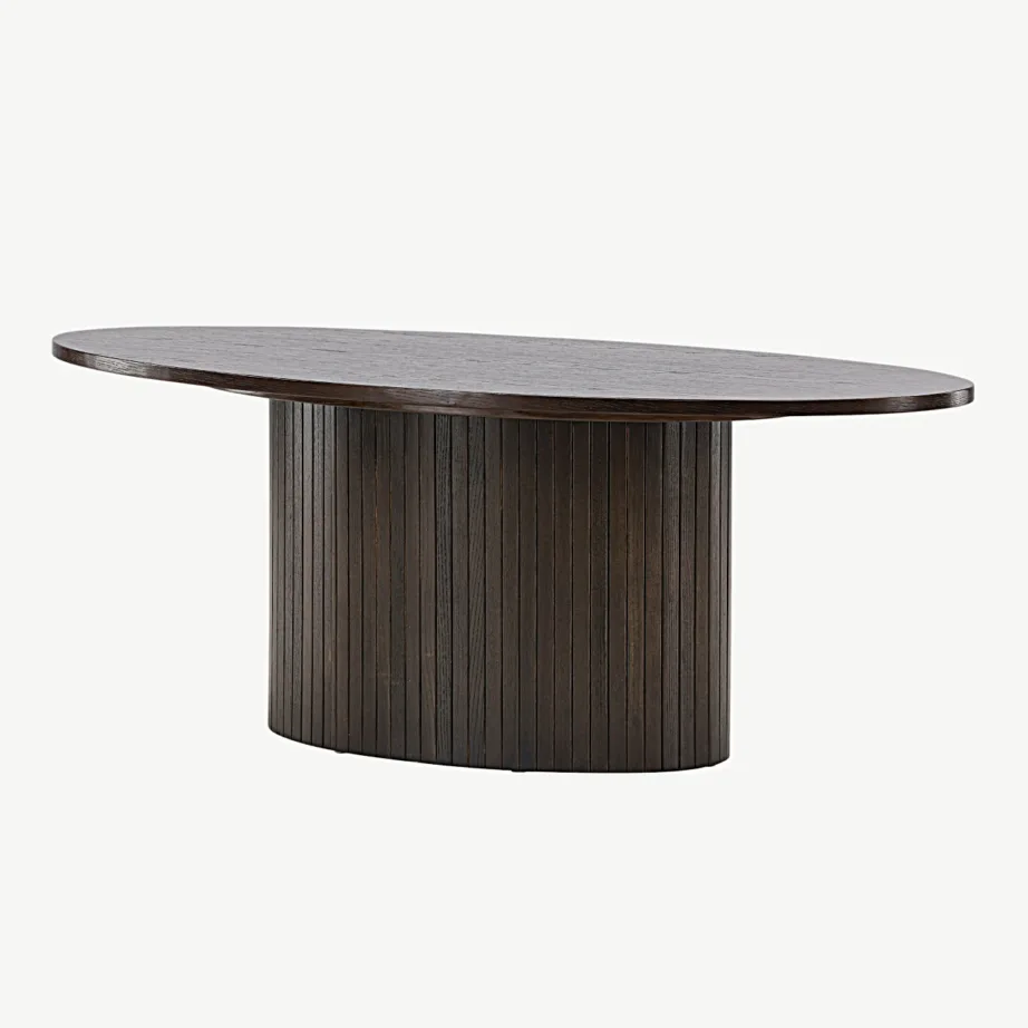 Ovaalne mokkavärvi MDF-diivanilaud Bianca kollektsioonist (120 × 55 cm), 20082-125 – 5