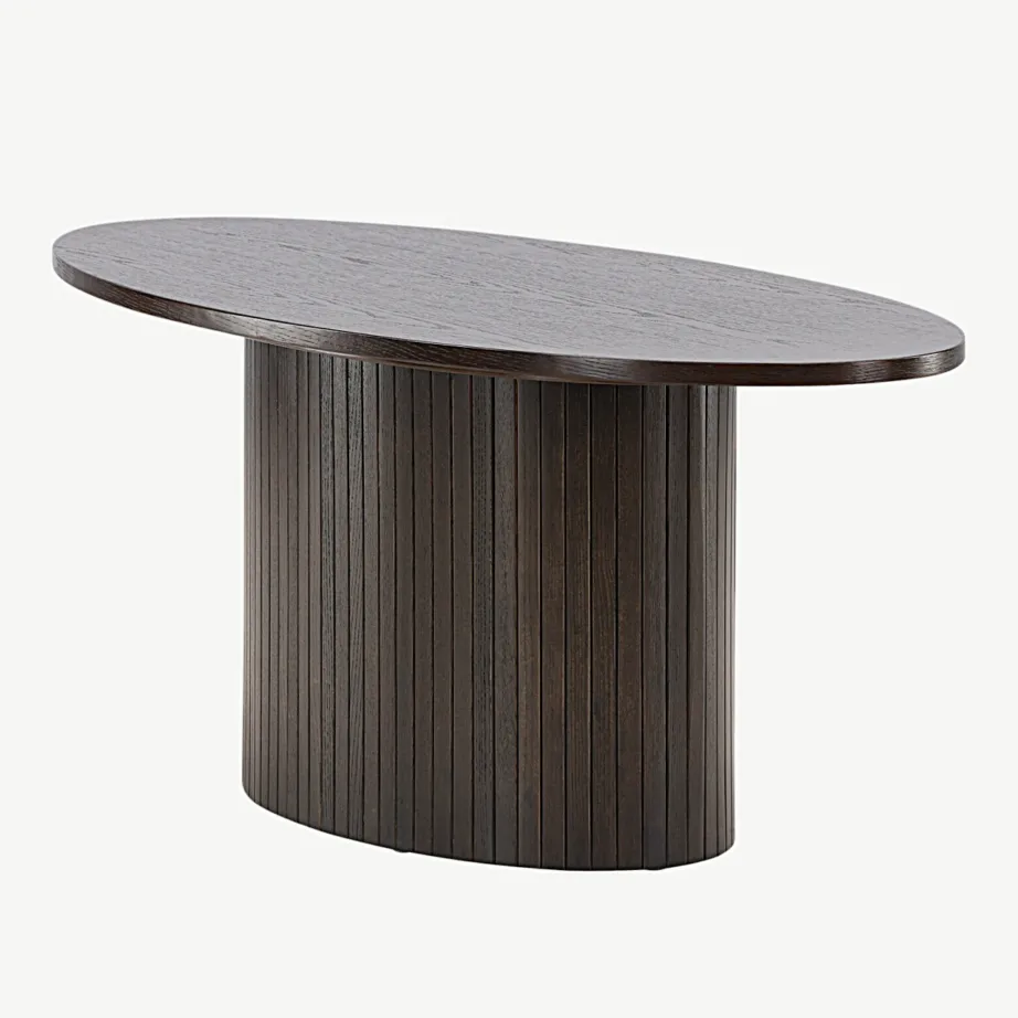 Ovaalne mokkavärvi MDF-diivanilaud Bianca kollektsioonist (120 × 55 cm), 20082-125 – 6