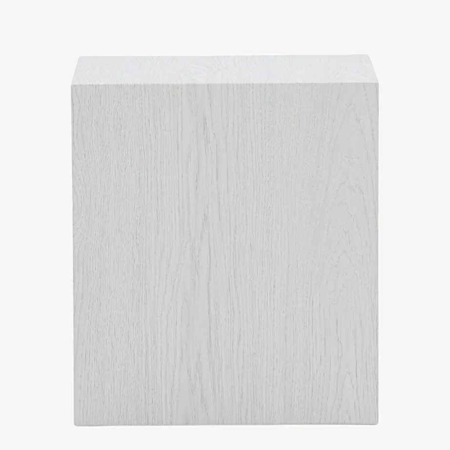 Valge peitsiga MDF-ist diivanilaud York (40 × 40 cm, minimalistlik), 20084-107 – 2