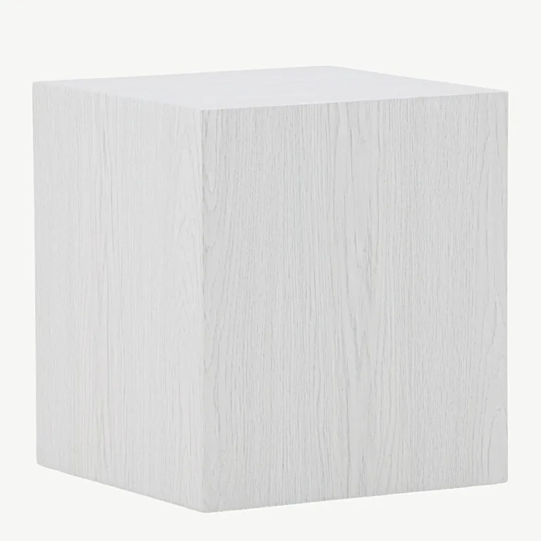 Valge peitsiga MDF-ist diivanilaud York (40 × 40 cm, minimalistlik) - 20084-107