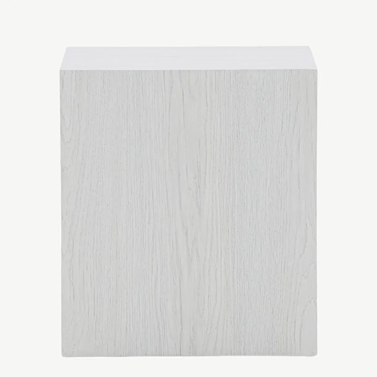 Valge peitsiga MDF-ist diivanilaud York (40 × 40 cm, minimalistlik) - 20084-107