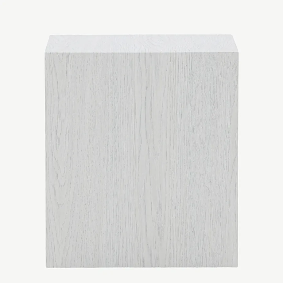 Valge peitsiga MDF-ist diivanilaud York (40 × 40 cm, minimalistlik), 20084-107 – 7