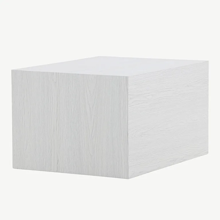 Valge peitsiga MDF-ist diivanilaud York (60 × 80 cm) - 20085-107