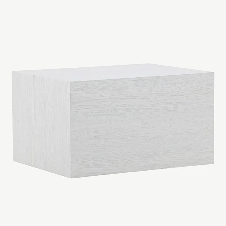 Valge peitsiga MDF-ist diivanilaud York (60 × 80 cm) - 20085-107