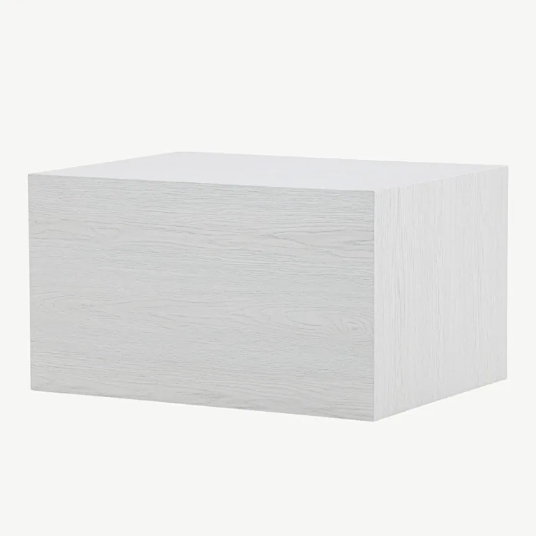 Valge peitsiga MDF-ist diivanilaud York (60 × 80 cm) - 20085-107