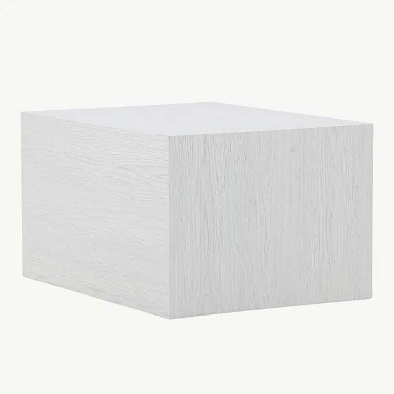 Valge peitsiga MDF-ist diivanilaud York (60 × 80 cm) - 20085-107