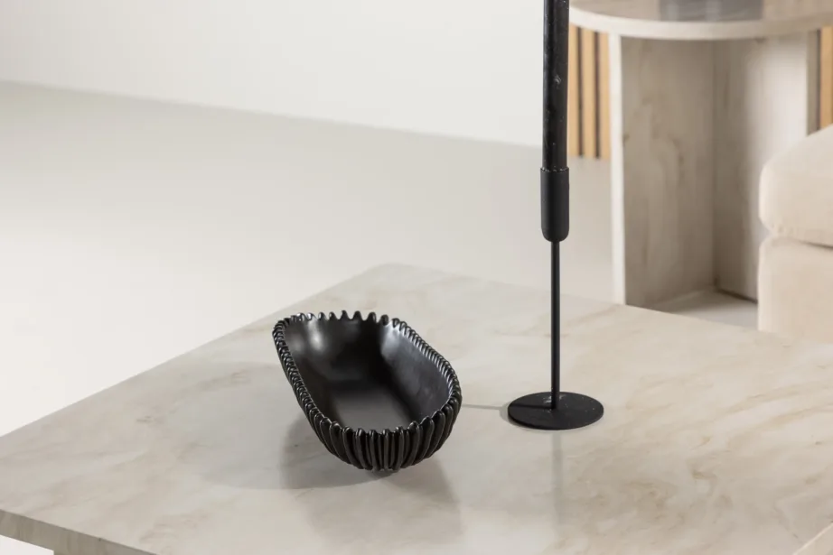 Beež marmorimustriga MDF-ist diivanilaud Ålesund, 75 × 75 cm, 20093-121 – 10