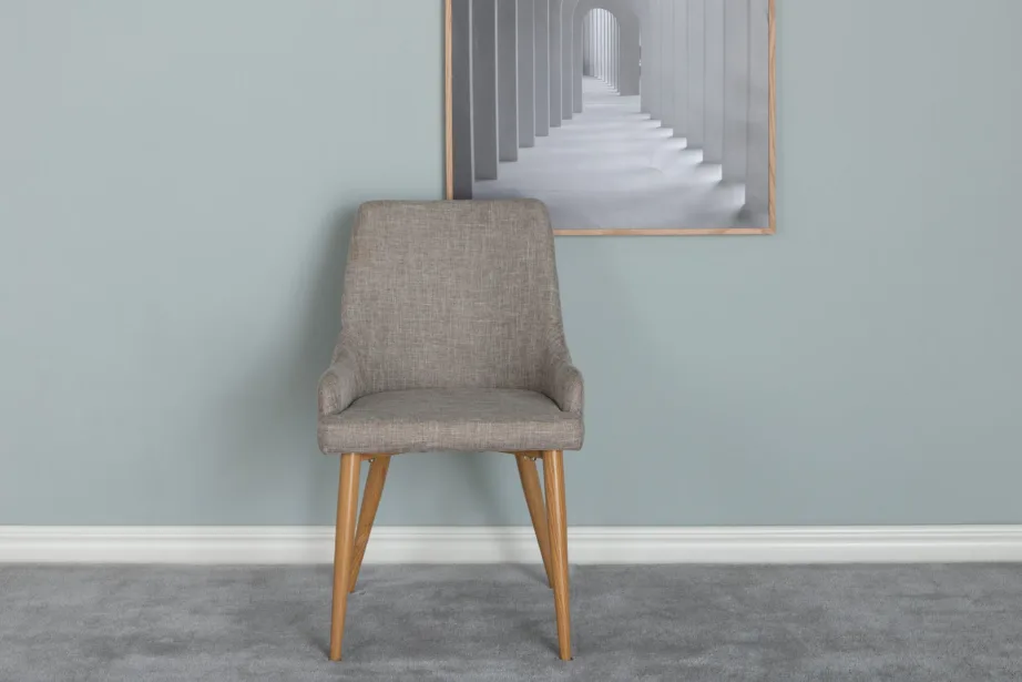 Helehall polsterdatud söögitool Plaza tamme tooni jalgadega, 27700-440 – 7