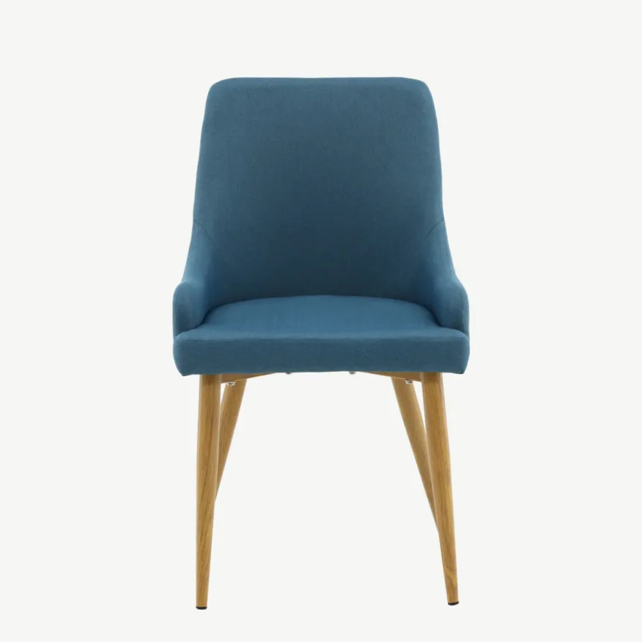 Sinine polsterdatud Plaza söögitool (terasraam, tamme imitatsioon), 27700-447 – 4